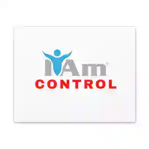 Inspirational 'I Am Control' wall art with human figure and bold text.