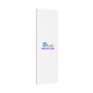 Inspirational wall art with protection theme, featuring a person with open arms.