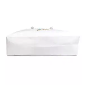 White canvas tote bag with.